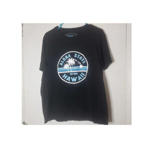Island Crew Hawaii Aloha State Black Size XL